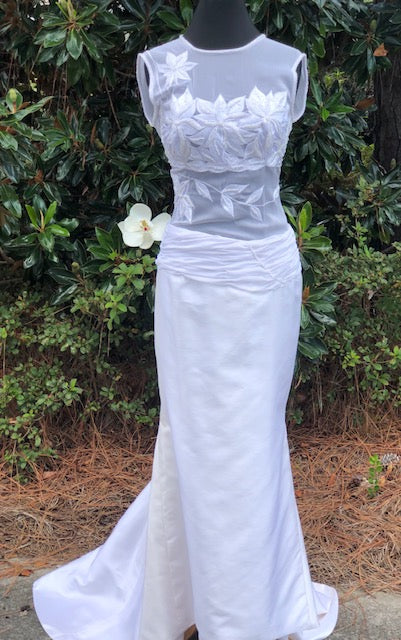 Floral Illusion Wedding Dress