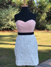Load image into Gallery viewer, Short Strapless Bridesmaid Dress with Petal Skirt
