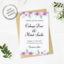 Load image into Gallery viewer, Orchid Wedding Invitation Template
