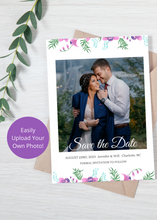 Load image into Gallery viewer, Orchid Save the Date Template
