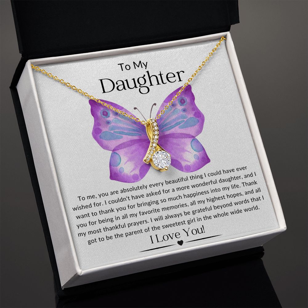 To My Daughter | Ribbon Shaped Pendant