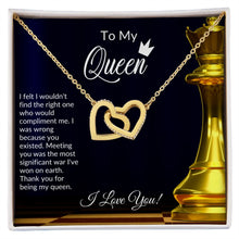 Load image into Gallery viewer, To My Queen | Interlocking Heart Necklace
