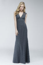 Load image into Gallery viewer, Pewter V-Neck All Over Lace Dress
